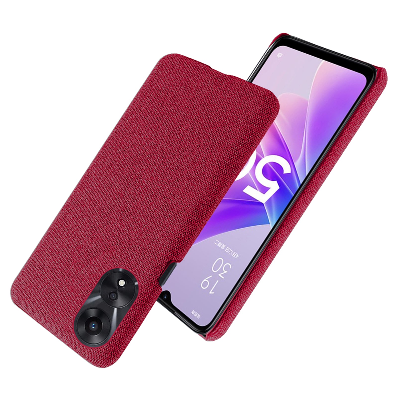Ultra Slim Smartphone Case For Oppo A58 5G Anti-fall Solid Color Hard PC Cloth Texture Protective Phone Cover Ultra Slim Smartphone Case For Oppo A58 5G Anti-fall Solid Color Hard PC Cloth Texture Protective Phone Cover